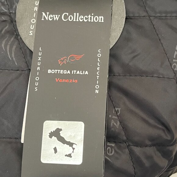 Bottega Italia Venezia Men’s Black Leather Zip / Snap Jacket ~ SIZE XL ~ NWT - Picture 10 of 12